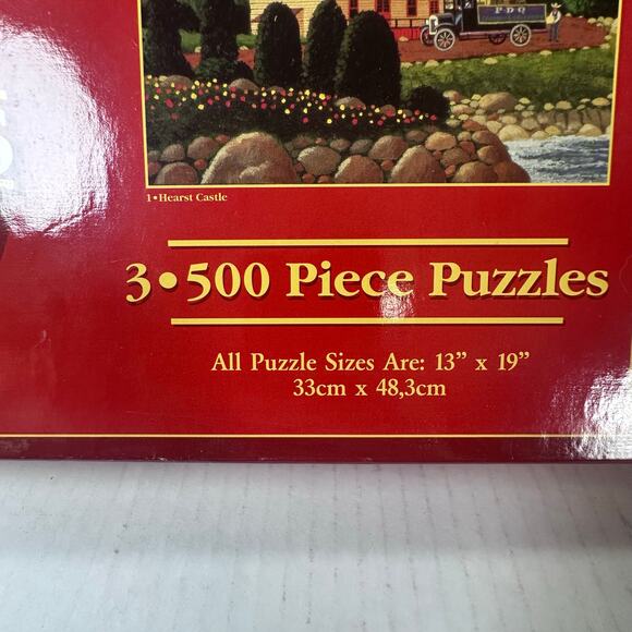 Vintage 1999 Hometown Collection 3-500 piece jigsaw puzzles - Picture 8 of 10